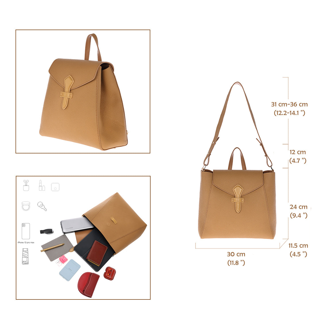 Top Grain Leather Tote Backpack DIY Kit – Hand Sewing Craft Project detail image 4