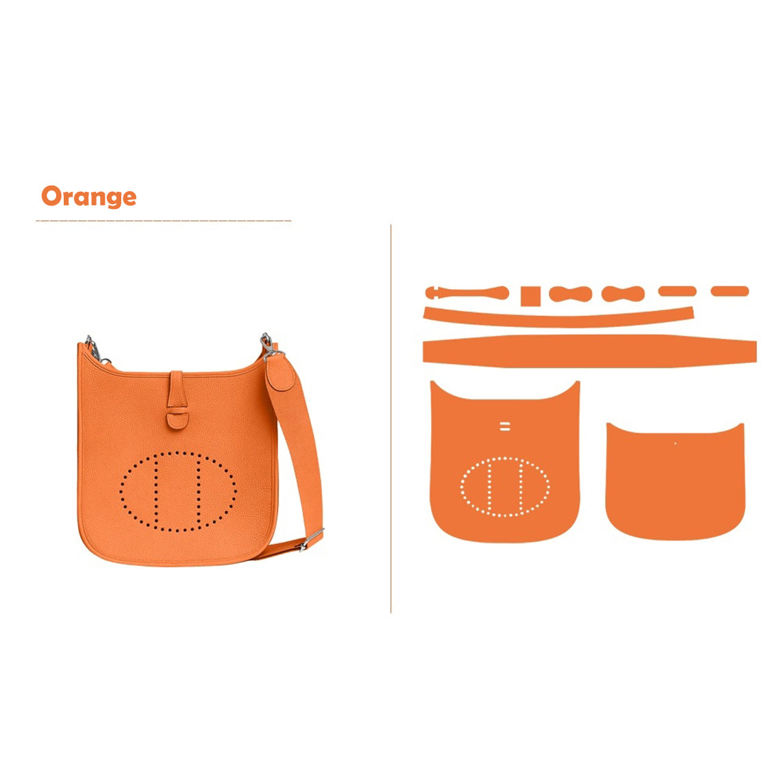 Full Grain Leather Crossbody Bag DIY Kit – Hand-Sewn, 29 cm, 16 Colors detail image 19