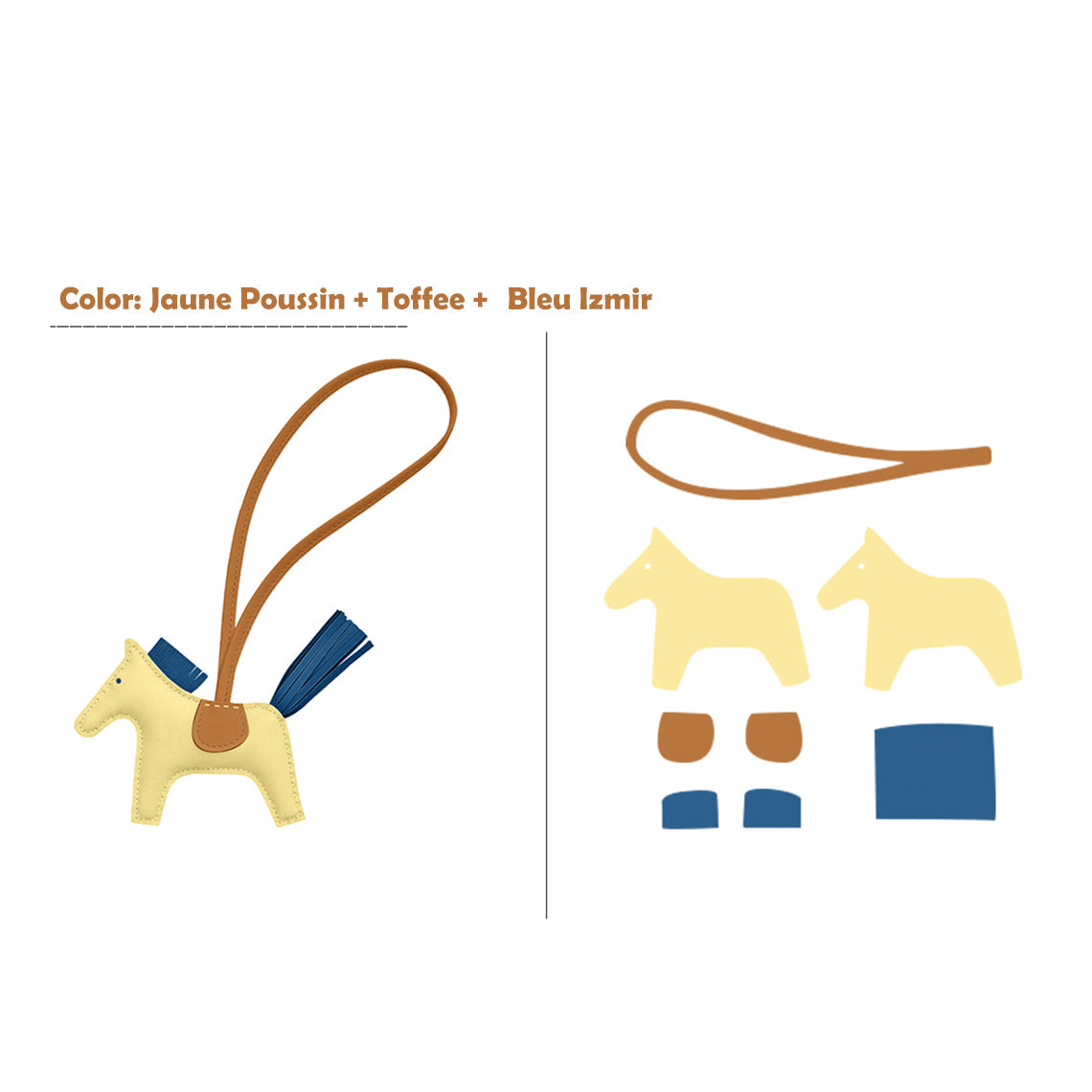 Handsew DIY Lambskin Leather Horse Purse Charm Kit detail image 20