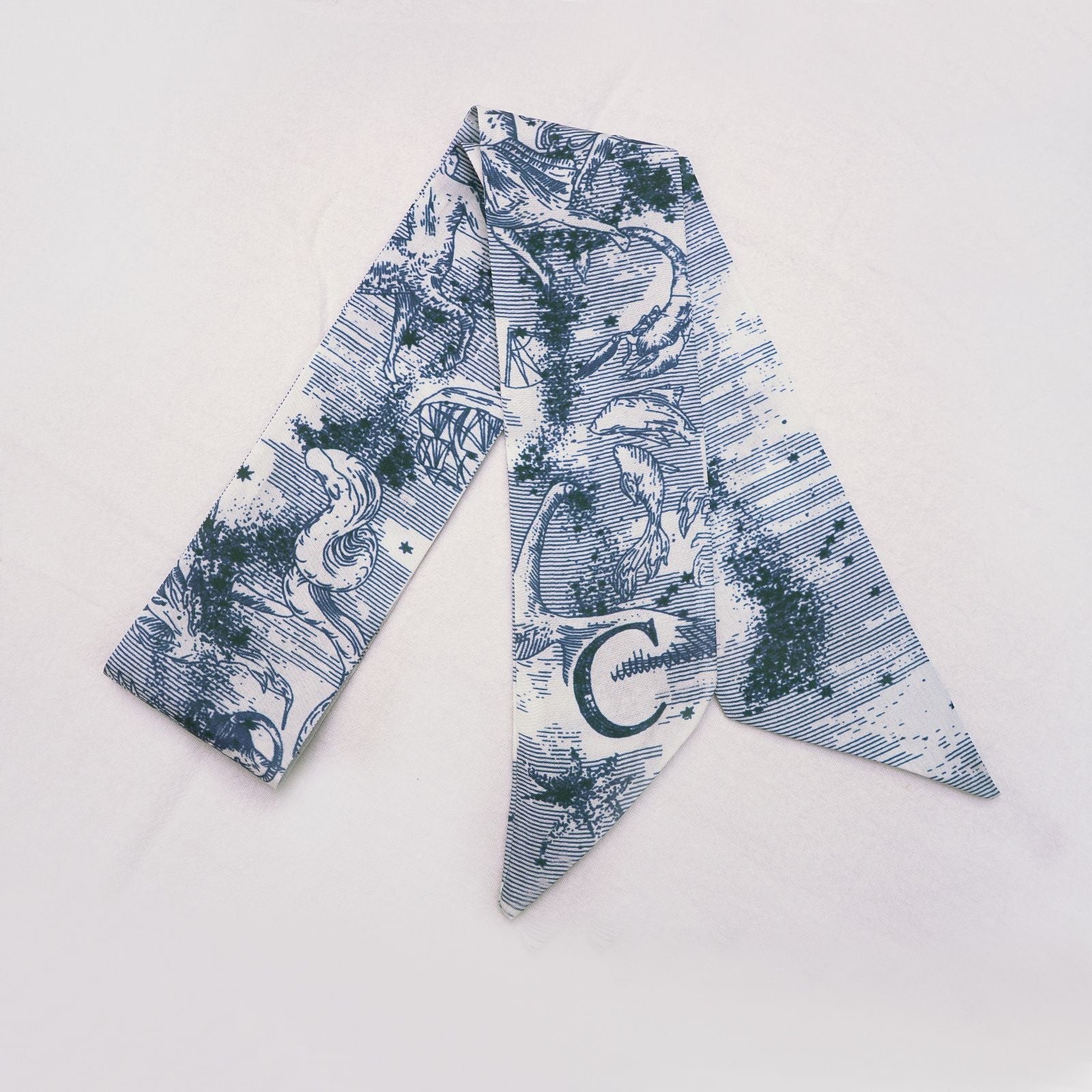 26 Letters Silk Scarf Bag Charm Keychain – 2 Pieces, Choose Your Initials detail image 9