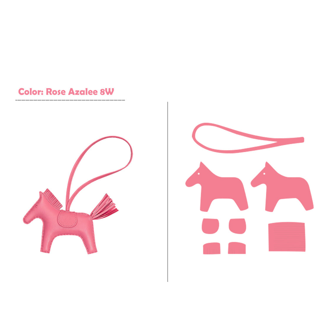 Handsew DIY Lambskin Leather Horse Purse Charm Kit detail image 13