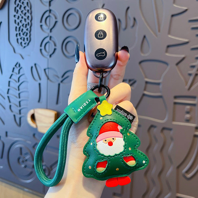 Christmas Santa & Reindeer Vegan Leather Bag Charms with Gift Box (Set of 2) detail image 7