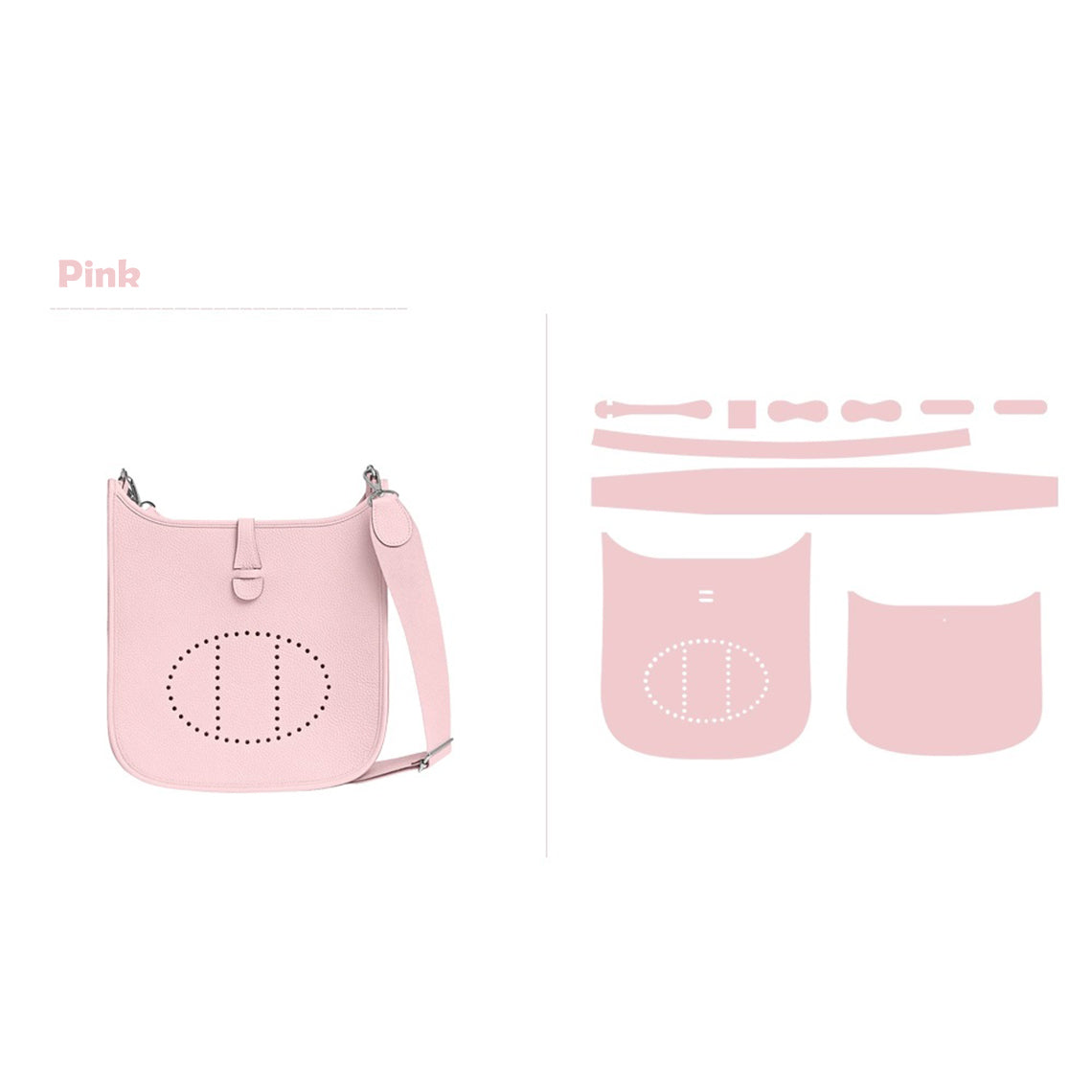 Full Grain Leather Crossbody Bag DIY Kit – Hand-Sewn, 29 cm, 16 Colors detail image 20