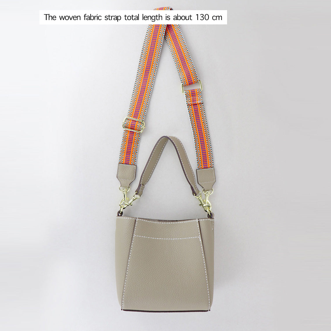 Handsewgift Women's Bucket Bag DIY Leather Craft Kit – Top Grain Leather, Pre-Punched detail image 9