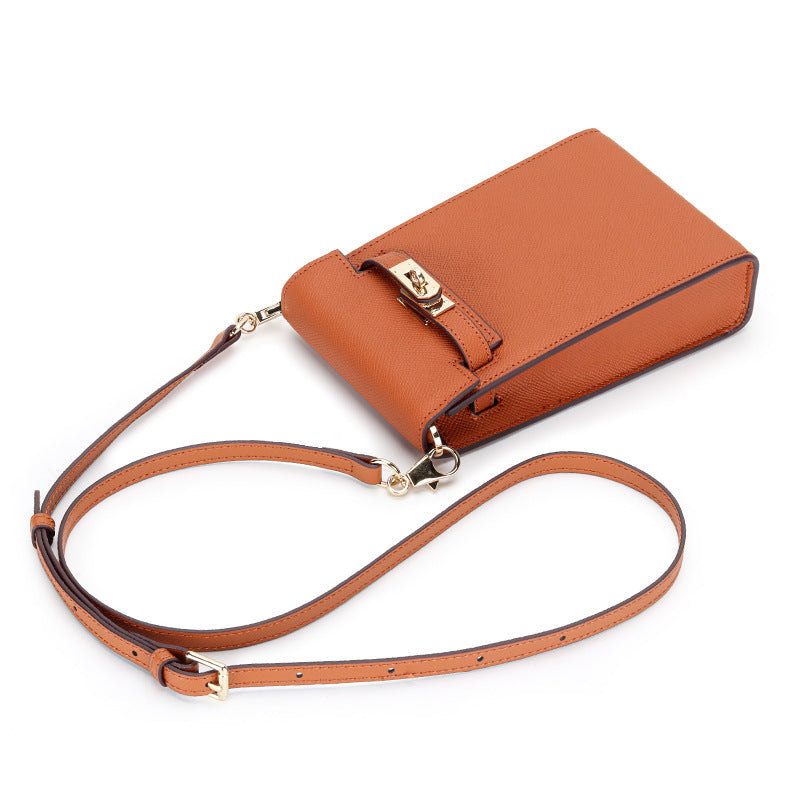 Mini Crossbody Phone Bag in Genuine Cowhide Leather detail image 5