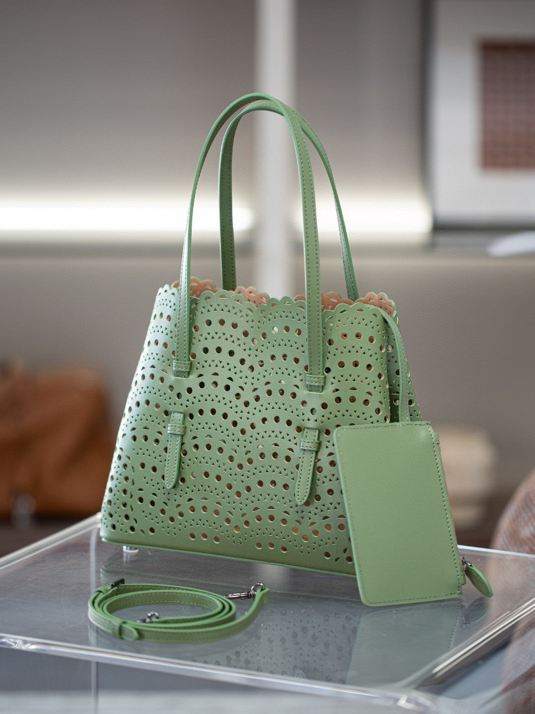 Mini Leather Bag Charm with Coin Purse – 9 Colors, Detachable Strap detail image 8