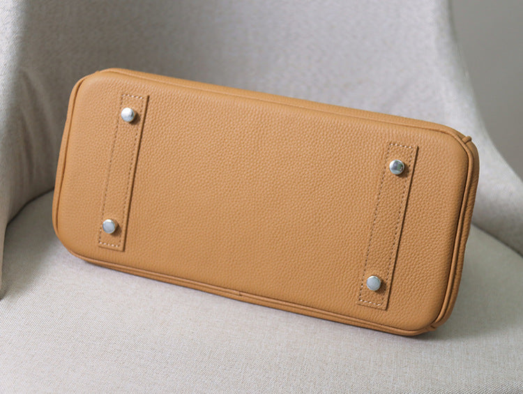 Top Grain Leather Top Handle Bag 30cm - Multiple Colors detail image 8