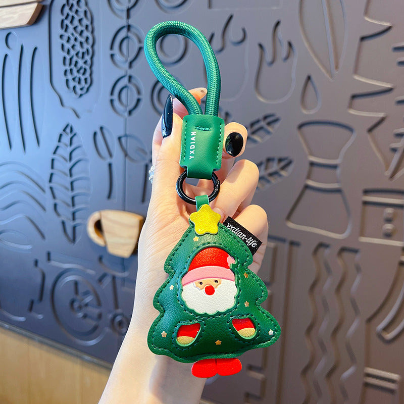 Christmas Santa & Reindeer Vegan Leather Bag Charms with Gift Box (Set of 2) detail image 9