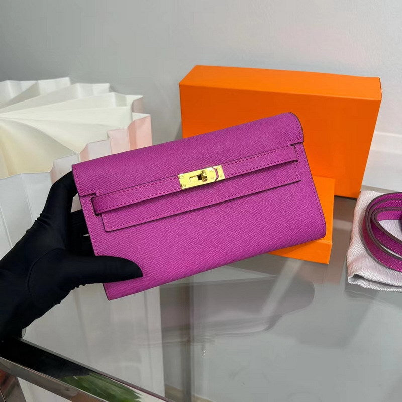 Long Top Handle Wallet with Detachable Strap – 12 Colors detail image 8