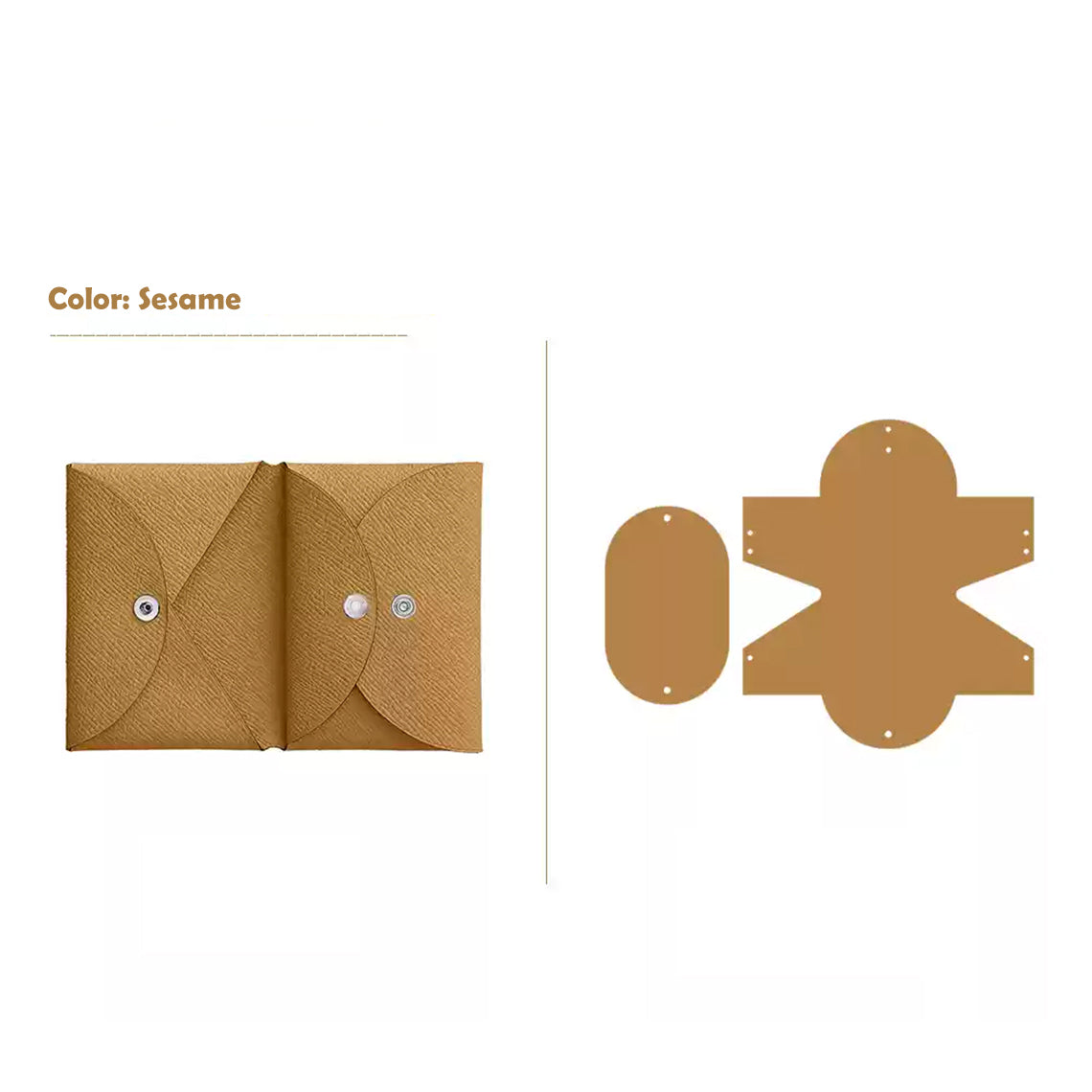 Hand Sewn Fine Embossed Grain Leather Card Holder DIY Kit – Duo Design detail image 19