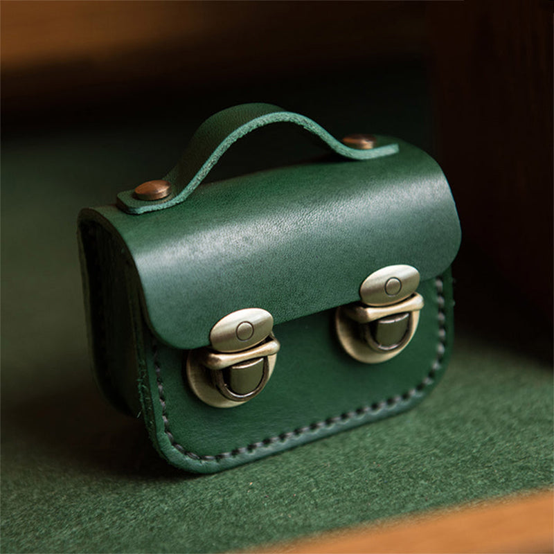 Handsewn Mini Satchel Bag Charm in Vegetable Tanned Leather product image 1
