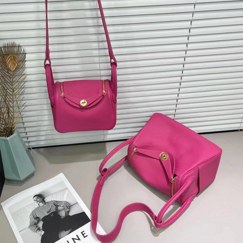 Pebbled Grain Leather Shoulder Bag for Women – Small and Medium Sizes product image 1