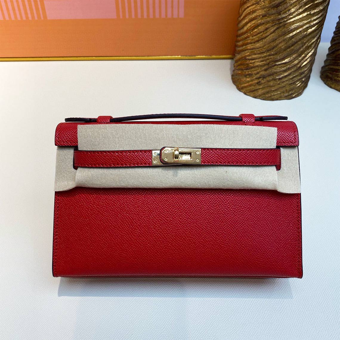 Small Leather Top Handle Bag with Adjustable Strap for Women detail image 16