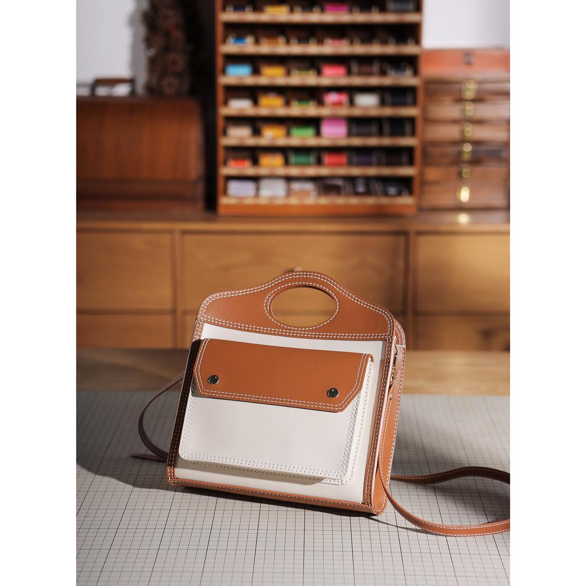 Handsew Leather Lady Pocket Crossbody Bag DIY Kit – Genuine Leather Sewing Kit detail image 8