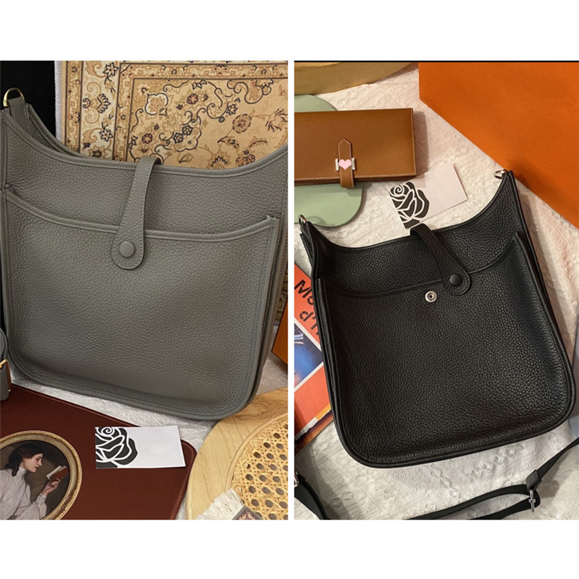 Full Grain Leather Crossbody Bag DIY Kit – Hand-Sewn, 29 cm, 16 Colors detail image 6