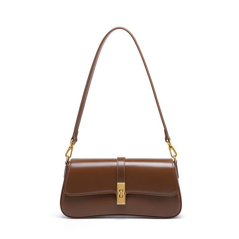 Structured Minimalist Baguette Bag with Interchangeable Straps detail image 8