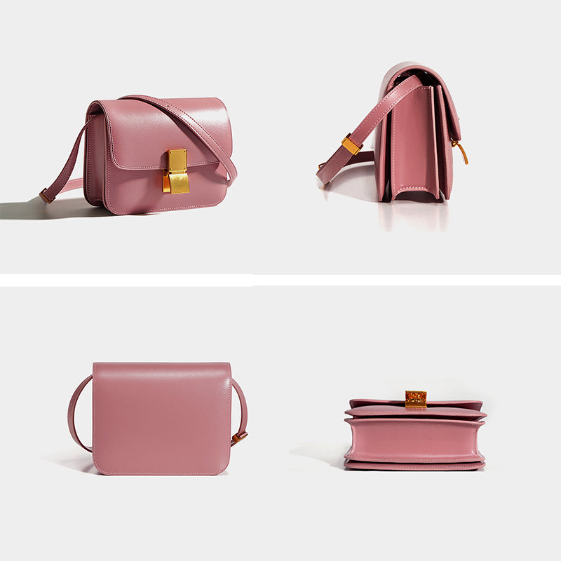 Classic Box Bag in Glossy Cowhide Leather – Small and Medium detail image 8