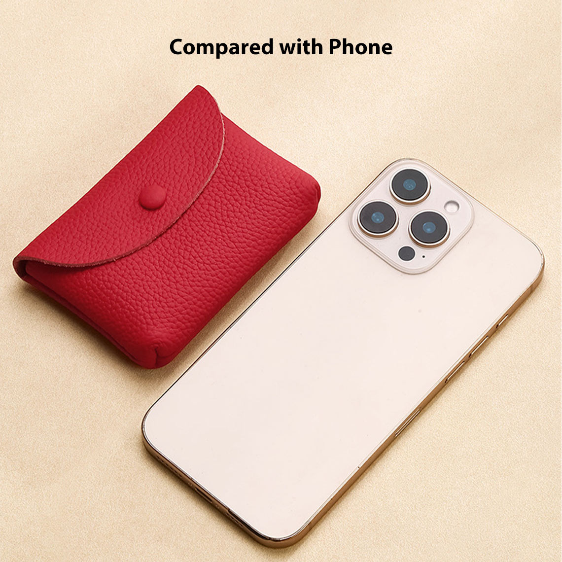 Top Grain Leather Simple Coin Wallet with Card Slots detail image 3