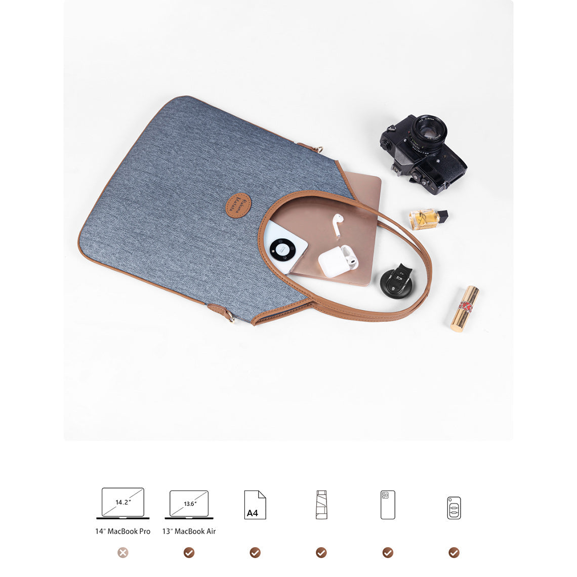 Handsew Leather Shoulder Bag DIY Kit – Top Grain Leather, 3 Colors detail image 7