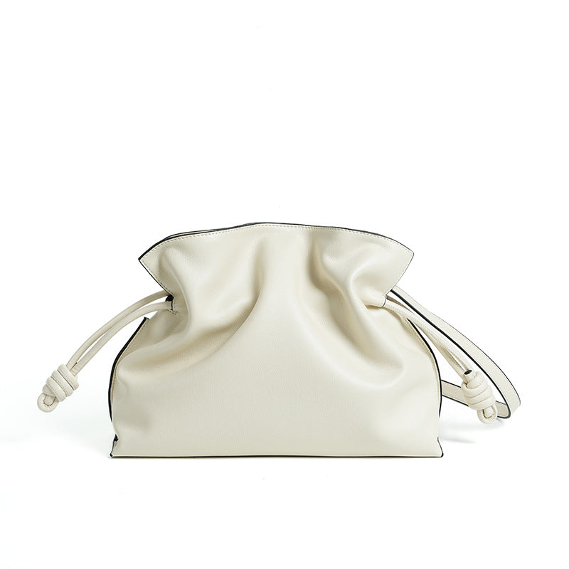 Dumpling Clutch Crossbody Bag in Soft Split Cowhide Leather detail image 6