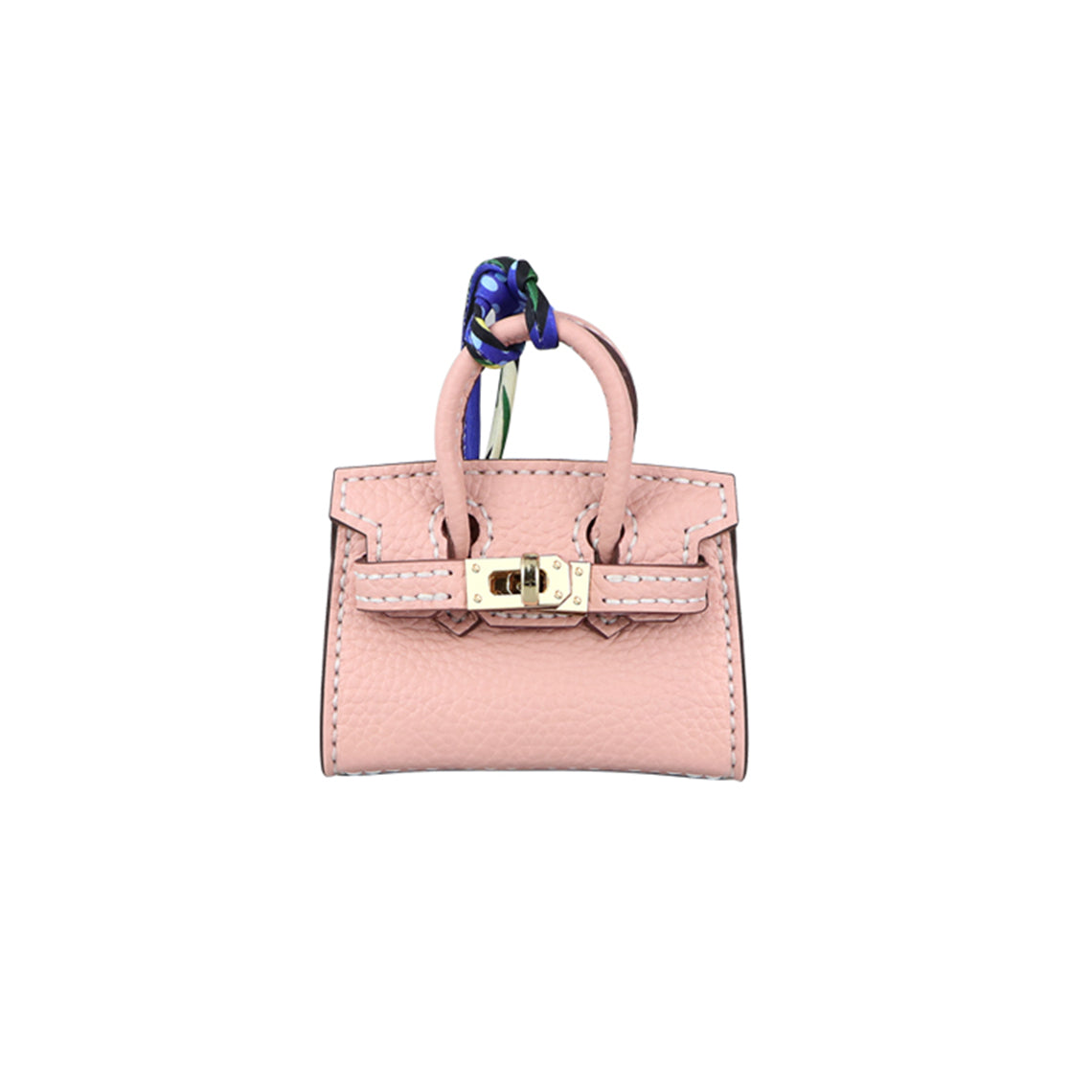 Mini Top Handle Leather Bag Charm DIY Kit – Hand Sewn, Top Grain Leather, 7 Colors detail image 4