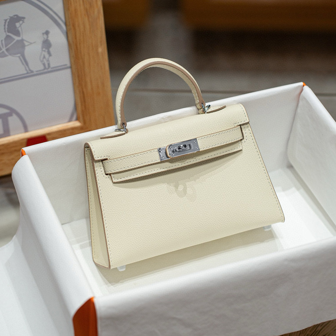 Mini Top Handle Bag 19 – Top Grain Leather Shoulder Bag detail image 11