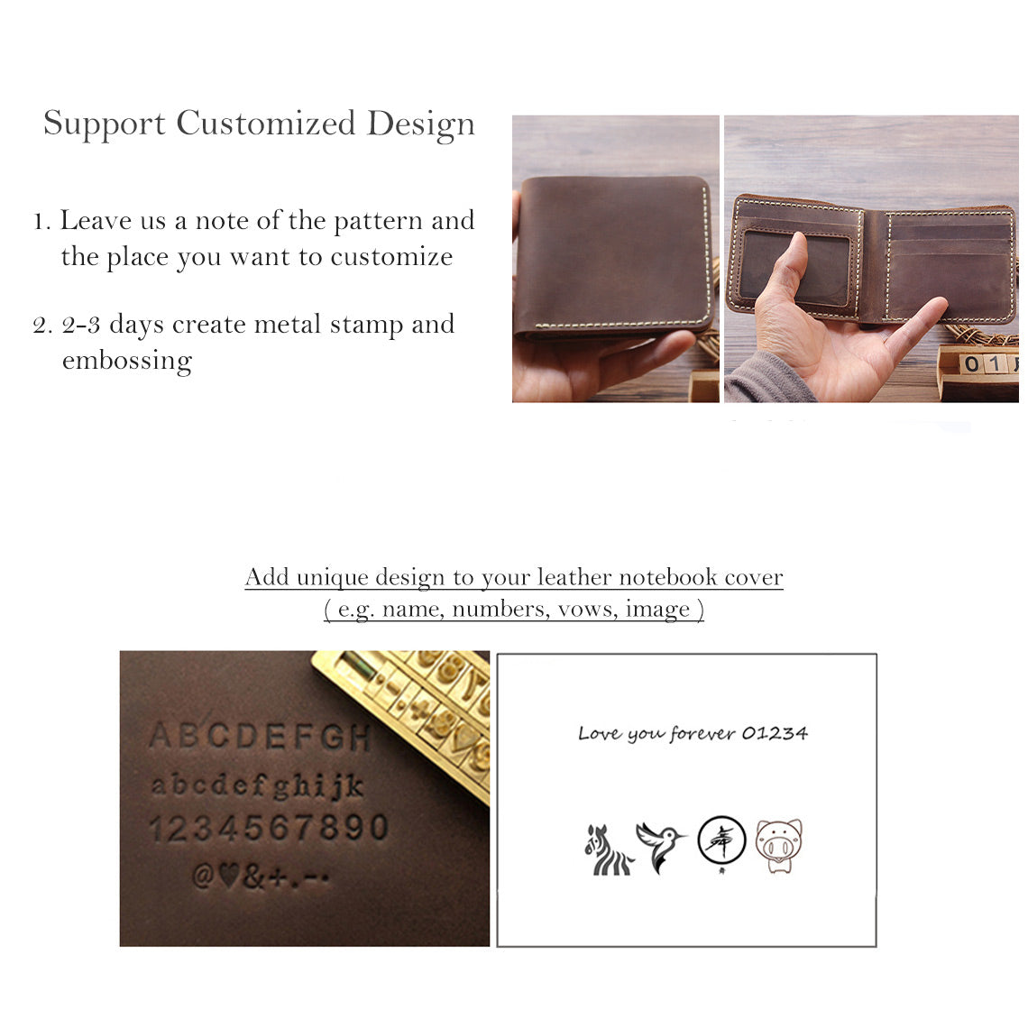 Crazy Horse Leather Vintage Slim Wallet DIY Kit – Heritage Brown, Green, Black detail image 5