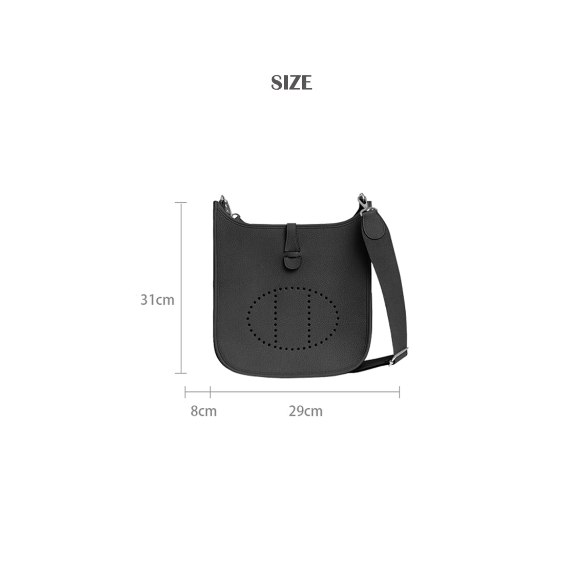 Full Grain Leather Crossbody Bag DIY Kit – Hand-Sewn, 29 cm, 16 Colors detail image 10