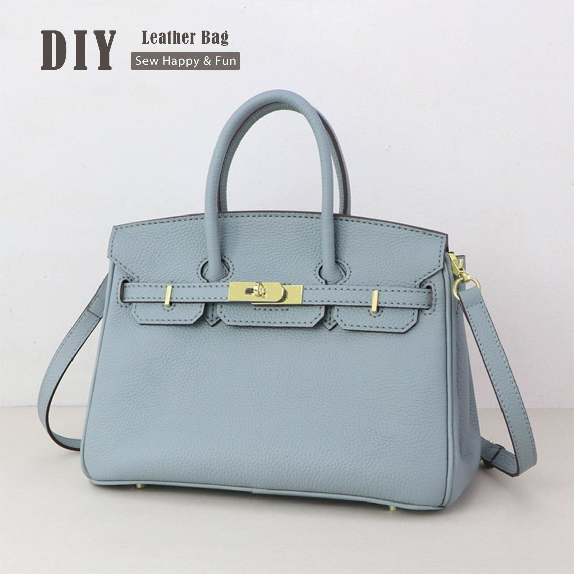 Top Grain Leather Handbag DIY Kit – Sew Your Own Bag (3 Sizes, 14 Colors) detail image 2