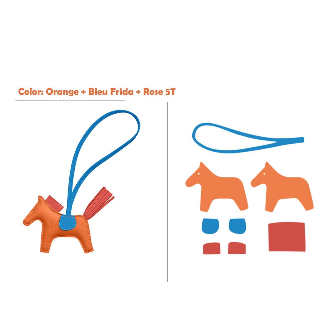 Handsew DIY Lambskin Leather Horse Purse Charm Kit detail image 10