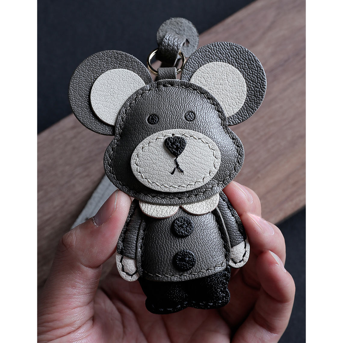HANDSEWGIFT Leather Hamster Keychain DIY Kit detail image 4