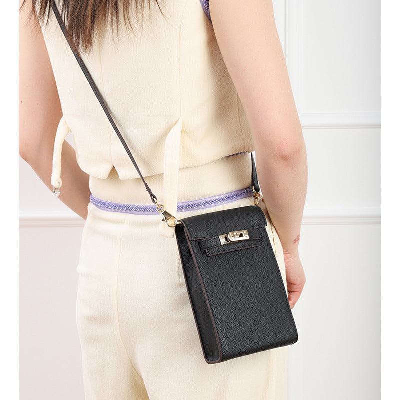 Mini Crossbody Phone Bag in Genuine Cowhide Leather detail image 1