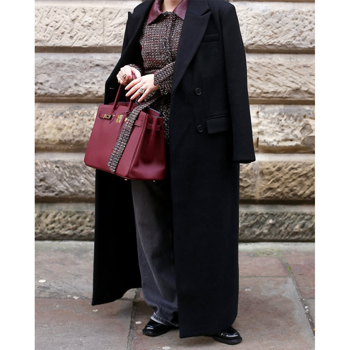 Top Grain Leather X-Large 40 cm Top Handle Bag detail image 5