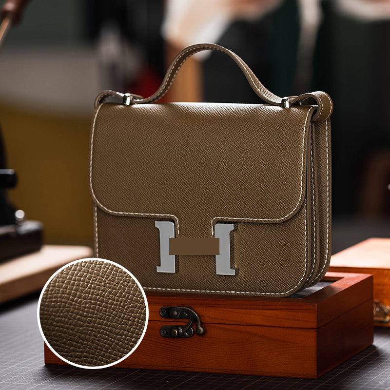Leather Square Tofu Crossbody Bag DIY Kit – Tan or Black detail image 6