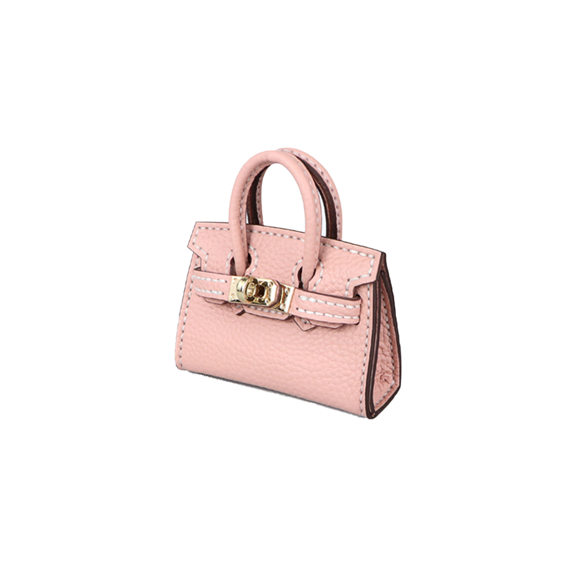 Mini Top Handle Leather Bag Charm DIY Kit – Hand Sewn, Top Grain Leather, 7 Colors detail image 5