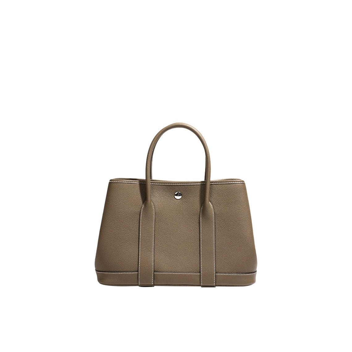 Top Grain Leather Tote Bag with Crossbody Strap – Taupe, Black, Brown