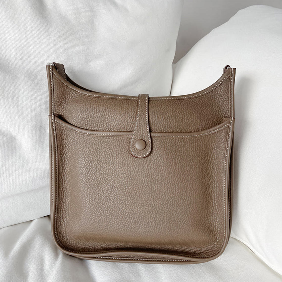 Full Grain Leather Crossbody Bag DIY Kit – Hand-Sewn, 29 cm, 16 Colors detail image 3