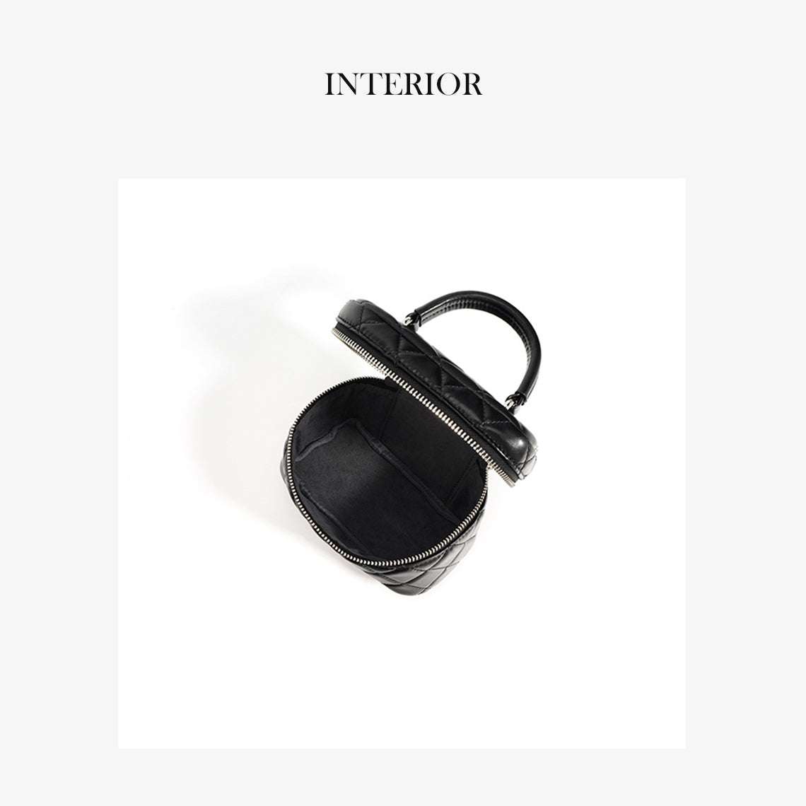 Quilted Leather Mini Box Bag with Chain Strap detail image 4