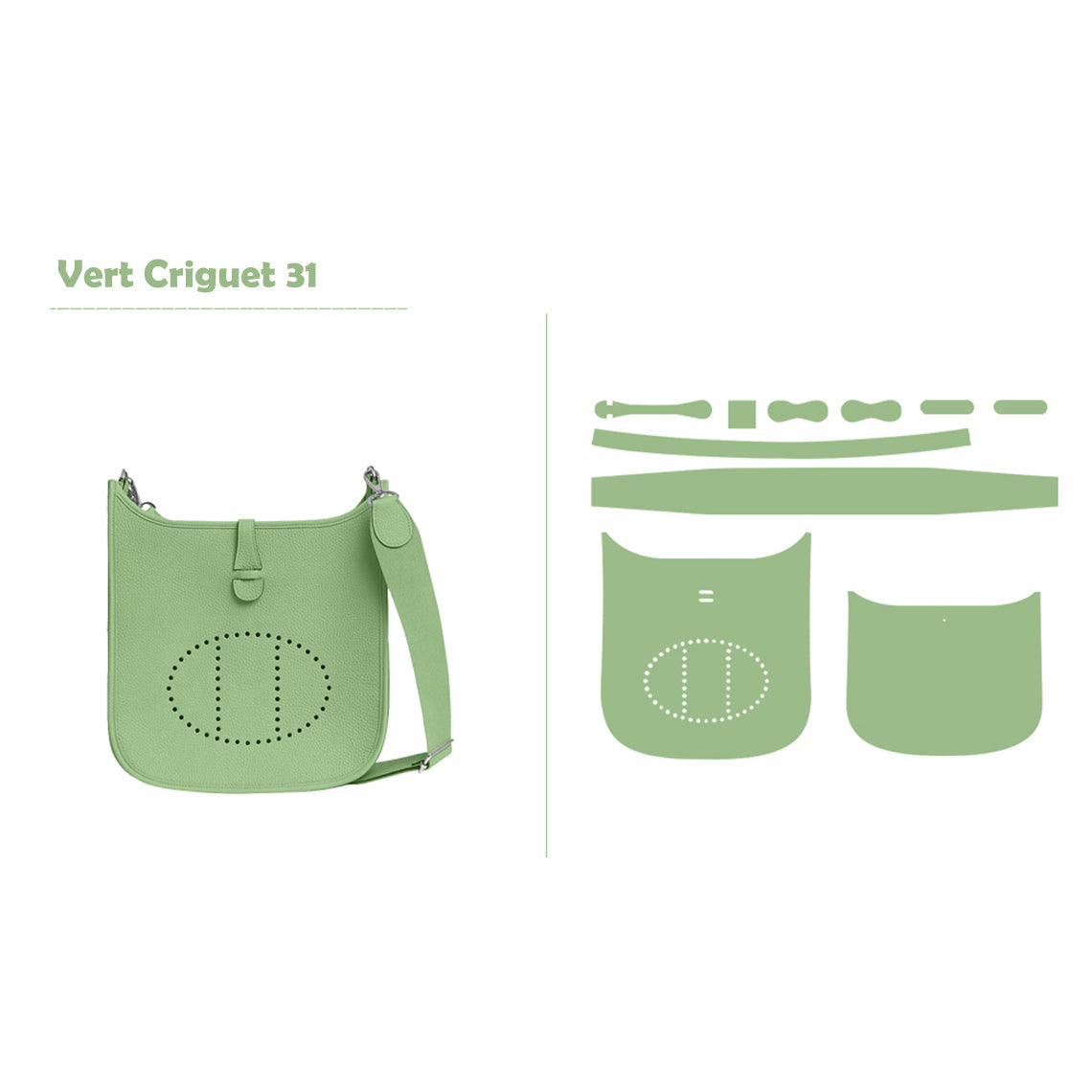 Full Grain Leather Crossbody Bag DIY Kit – Hand-Sewn, 29 cm, 16 Colors detail image 14