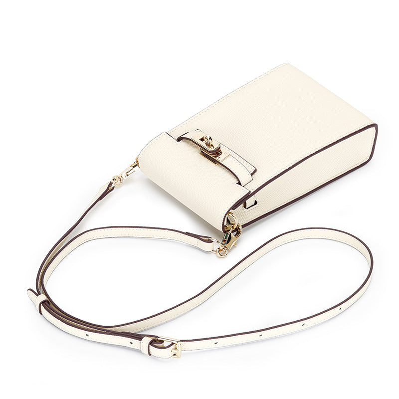 Mini Crossbody Phone Bag in Genuine Cowhide Leather detail image 7