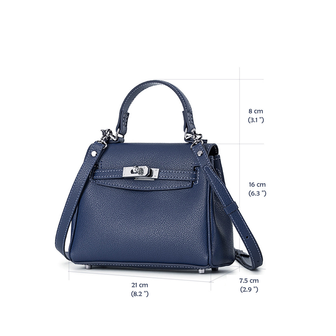 Handsew Leather Bag DIY Kit – Pre-Cut Cowhide Panels, Saddle Stitch, Silver Hardware detail image 4