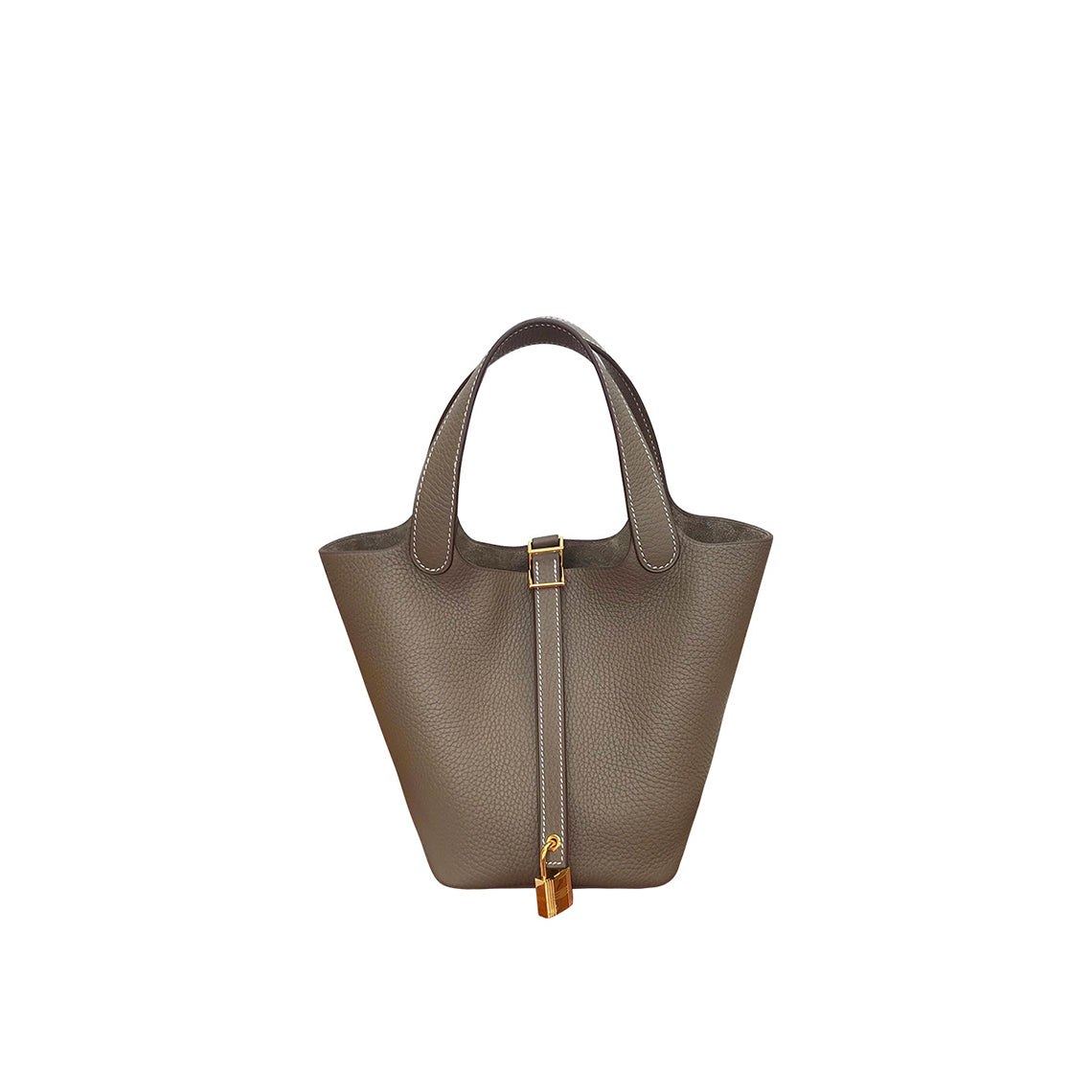 Top Grain Leather Bucket Bag Handbag with Suede Lining - Small and Large Sizes detail image 14