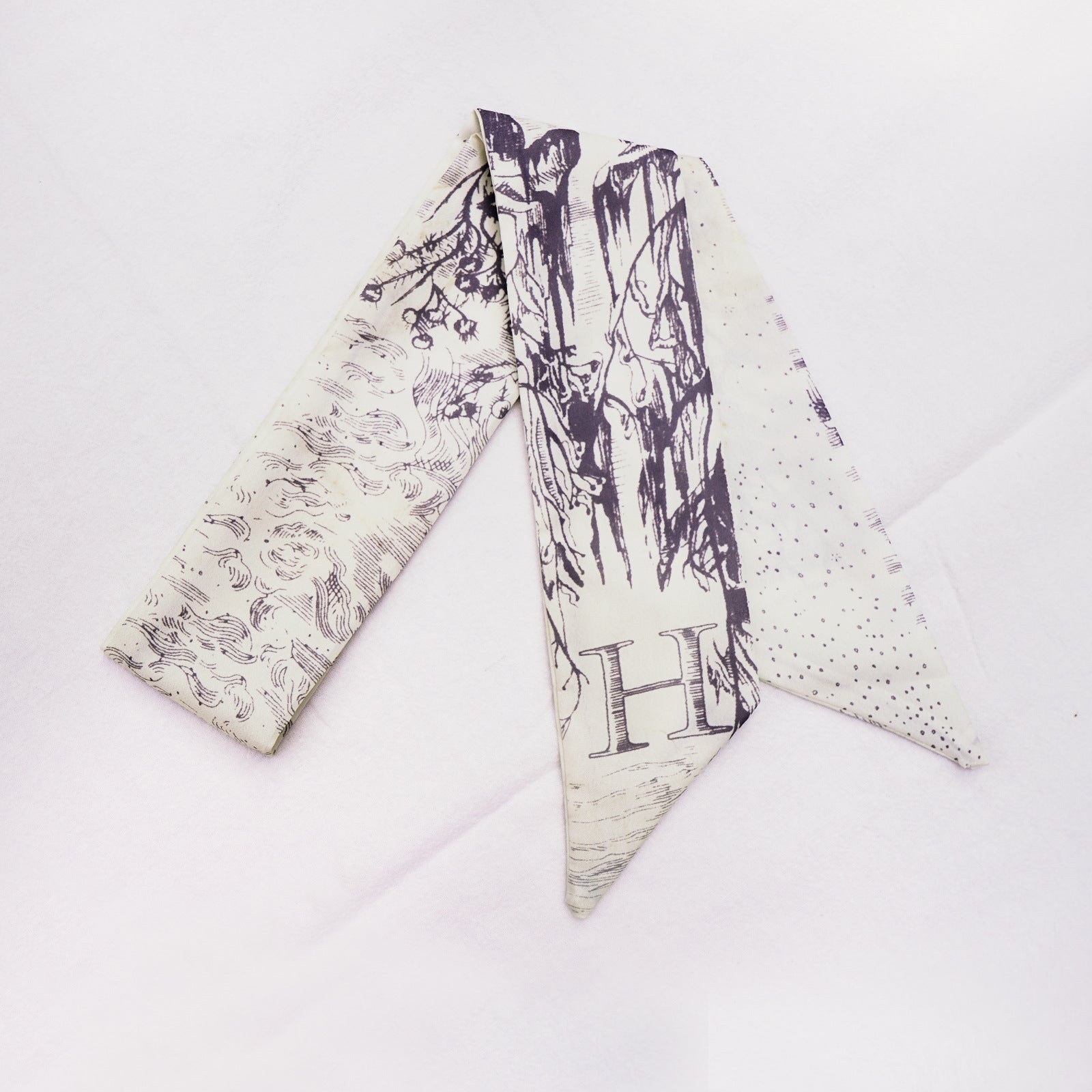 26 Letters Silk Scarf Bag Charm Keychain – 2 Pieces, Choose Your Initials product image 1