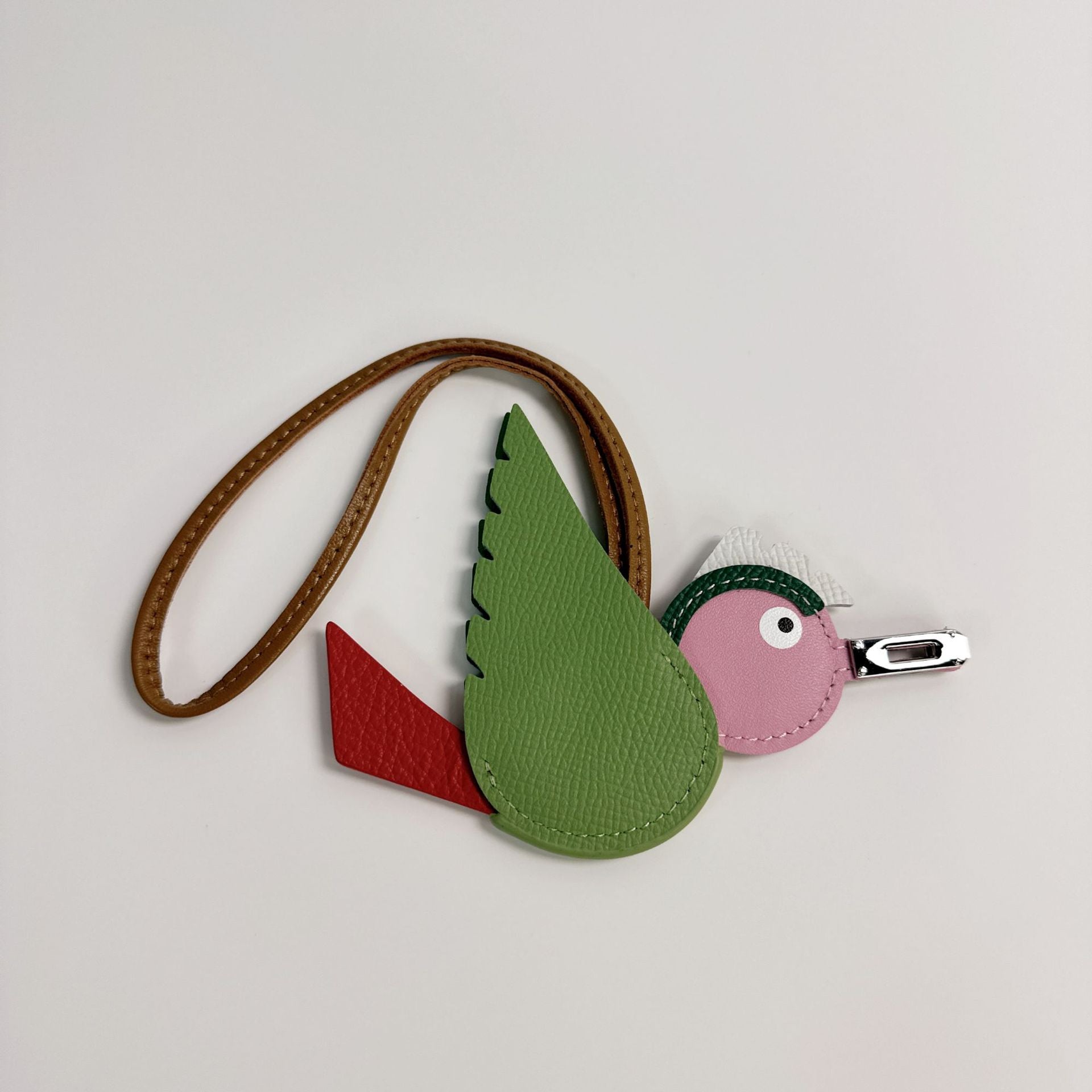 Top Grain Leather Birdy Bag Charm and Keychain detail image 10