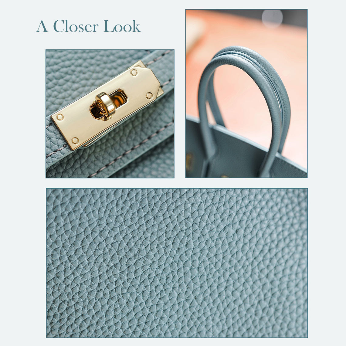 Top Grain Leather Platinum Bag DIY Kit – Medium (25cm) detail image 3