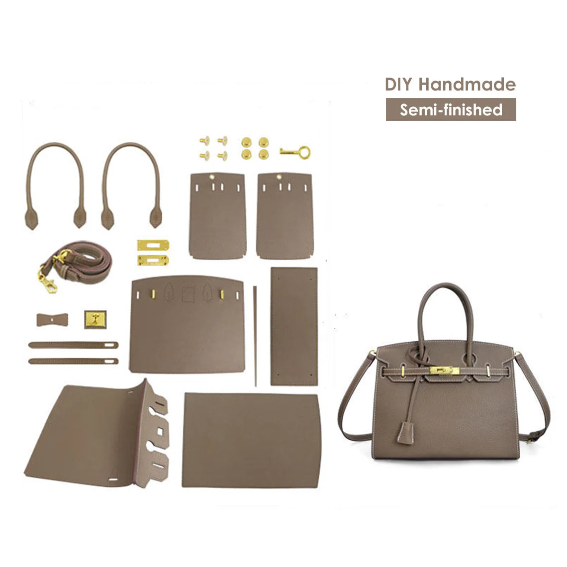 Sellier Leather Handbag DIY Kit – Top Grain, Pre-Cut & Pre-Punched product image 1