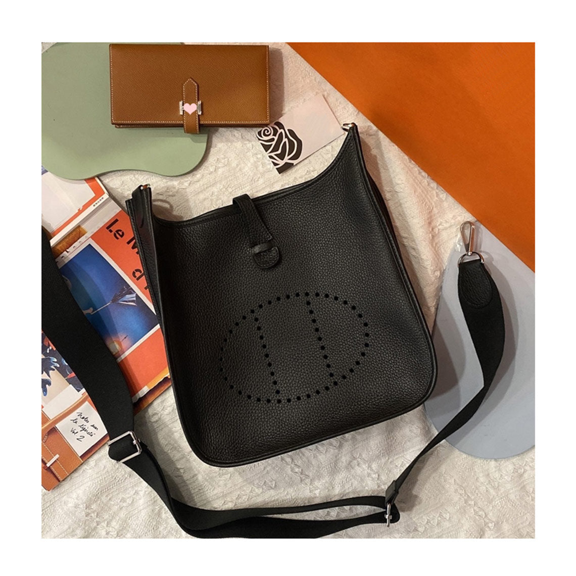 Full Grain Leather Crossbody Bag DIY Kit – Hand-Sewn, 29 cm, 16 Colors detail image 7