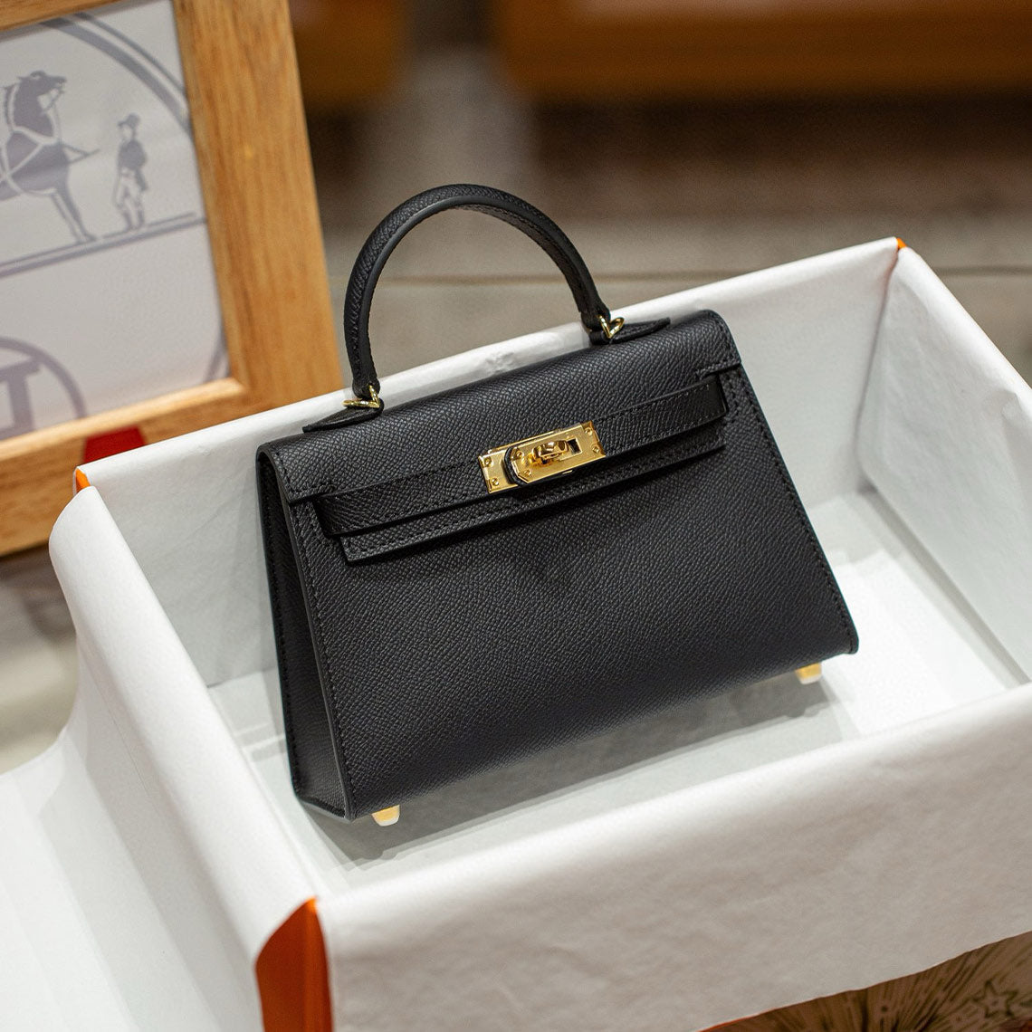 Mini Top Handle Bag 19 – Top Grain Leather Shoulder Bag detail image 16
