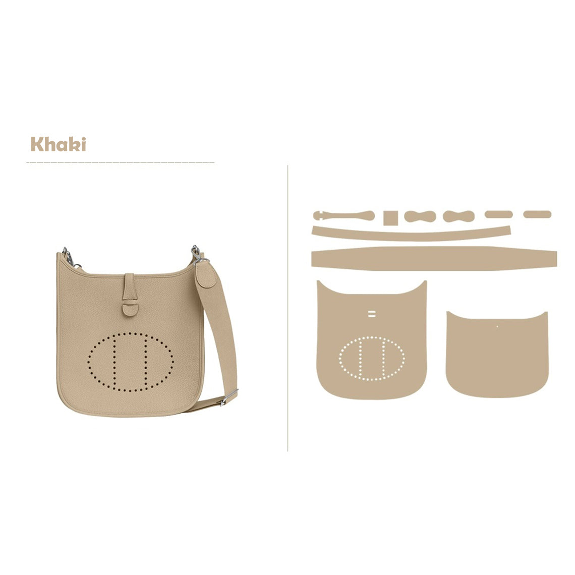Full Grain Leather Crossbody Bag DIY Kit – Hand-Sewn, 29 cm, 16 Colors detail image 13