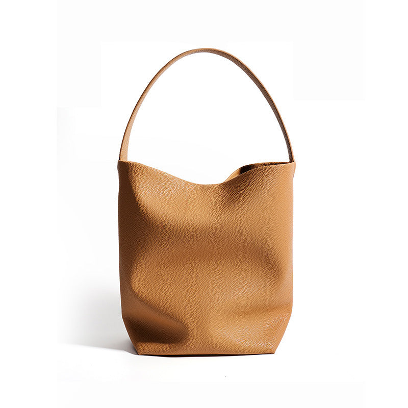 Soft Pebbled Leather Park Tote - Large Capacity Commuter Bag detail image 4